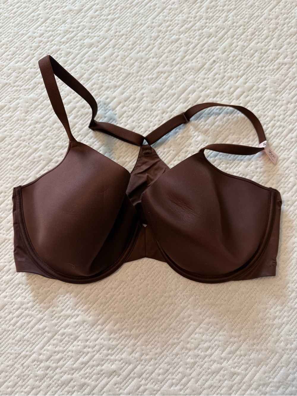Victoria's Secret Smooth Underwire Bra in Chocolate Brown razor back 36DD NWT